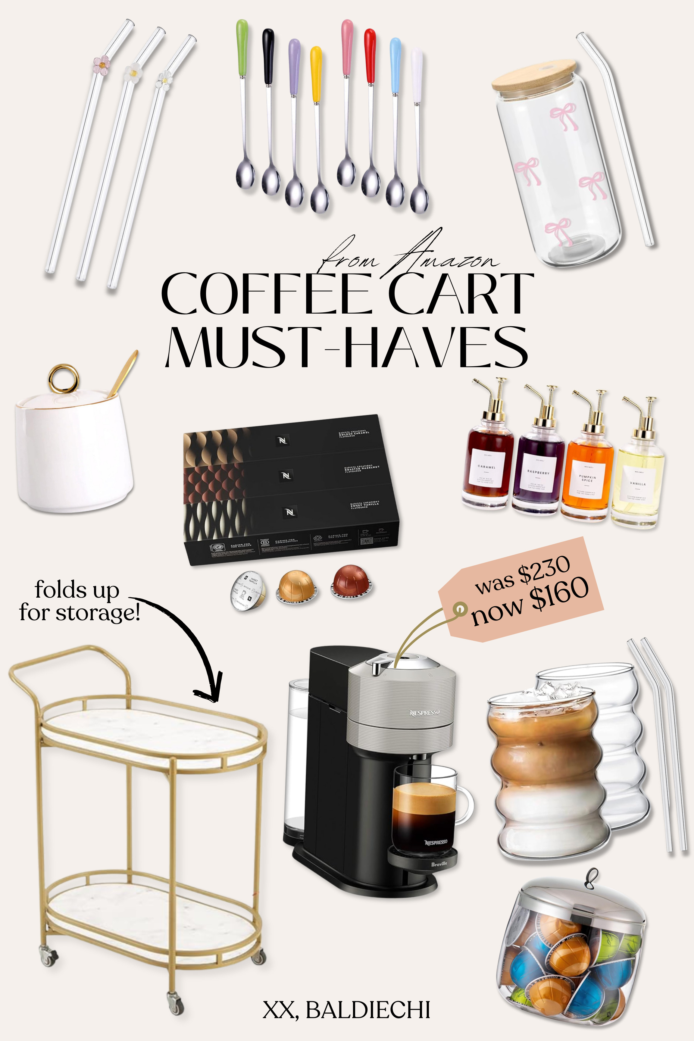 coffee cart must-haves from Amazon ☕ LOVE my Nespresso! 

 #LTKHome #LTKSaleAlert