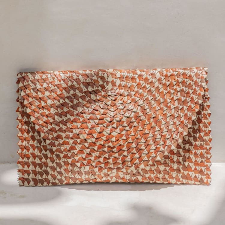 Rattan Clutch in Clay Ombre | Minted