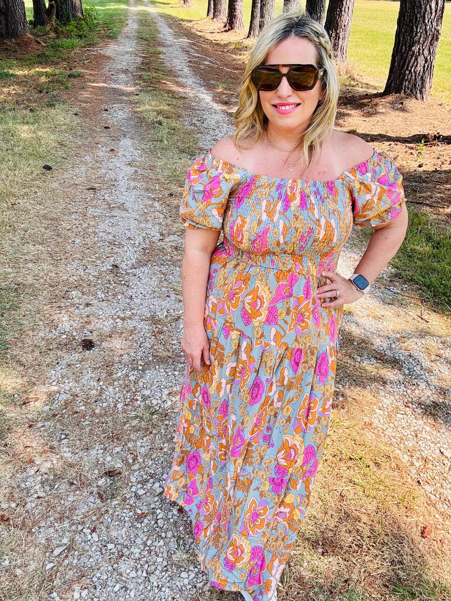 I’m in a medium. Can be worn off shoulder (or not)! Gorgeous travel outfit, wedding guest dress, festival look and baby shower or wedding shower dress!

#LTKFindsUnder50 #LTKTravel #LTKOver40