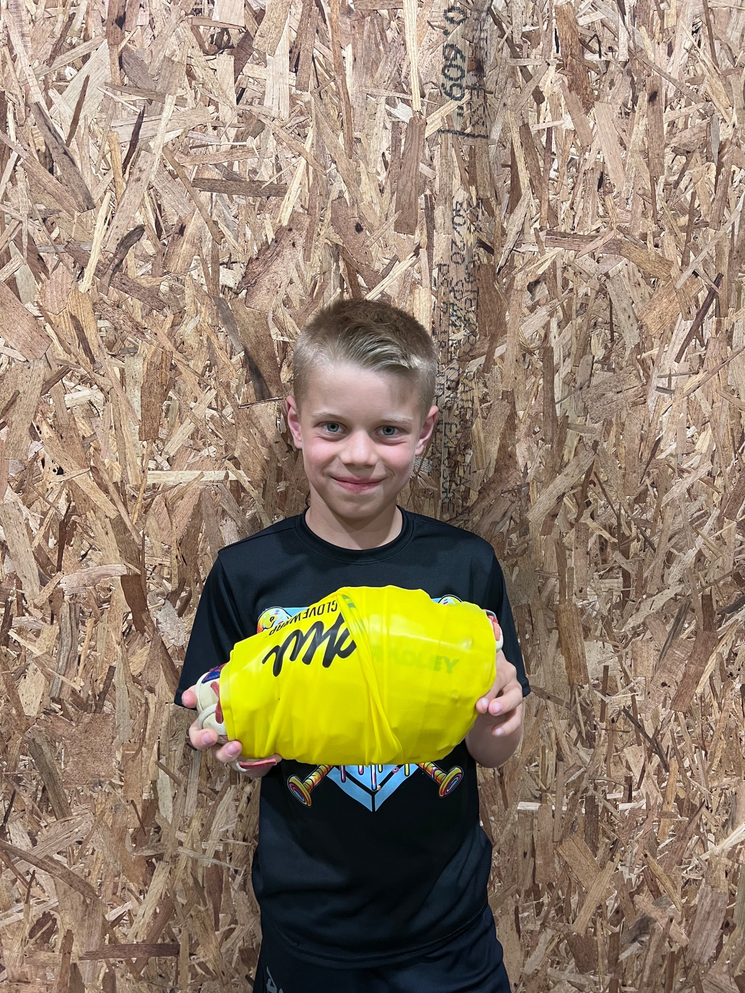 Drew with his new  @glovewrap for his Bradley glove! This product is 10/10!

#LTKKids #LTKFamily #LTKActive