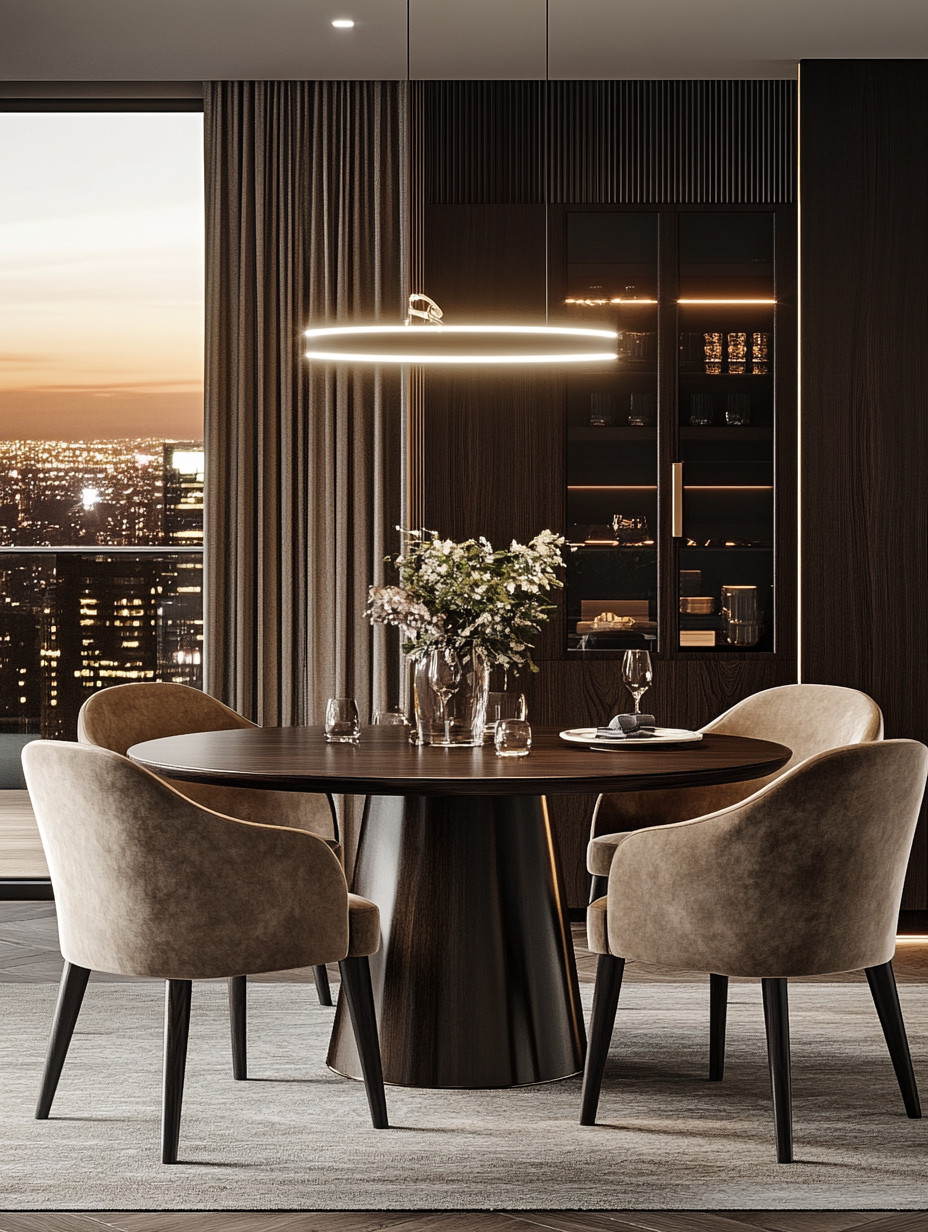  

This dark wood round dining table sets the tone for an understated yet undeniably luxurious space. The rich wood finish adds depth and warmth, while the circular shape creates an intimate, balanced setting perfect for both everyday dining and elegant evenings at home.

Paired with softly upholstered velvet chairs, the look feels refined without being formal. The muted tones and plush texture bring comfort and sophistication, making the space feel calm, elevated, and timeless. This is luxury that doesn’t announce itself — it’s felt in the details, the materials, and the quiet confidence of the design.

#rounddiningtable #understatedluxury #velvetchairs

 

#LTKHome