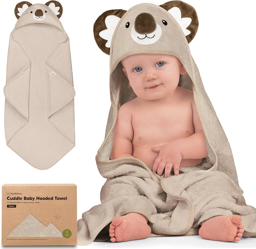 KeaBabies Hooded Baby Towel for Newborn - Viscose Derived from Bamboo Large Baby Bath Towels with... | Amazon (US)