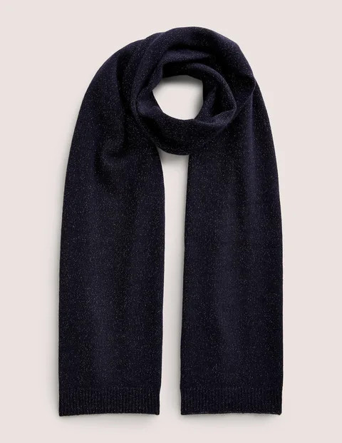 Sparkle Cashmere Scarf Navy Women Boden | Boden (US)