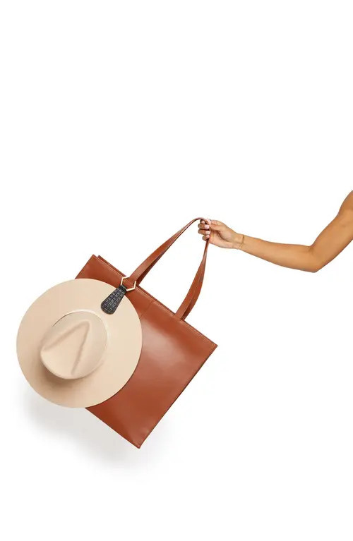Lindsay Albanese TOPTOTE Leather Hat Holder in Black/brushed Gold at Nordstrom | Nordstrom