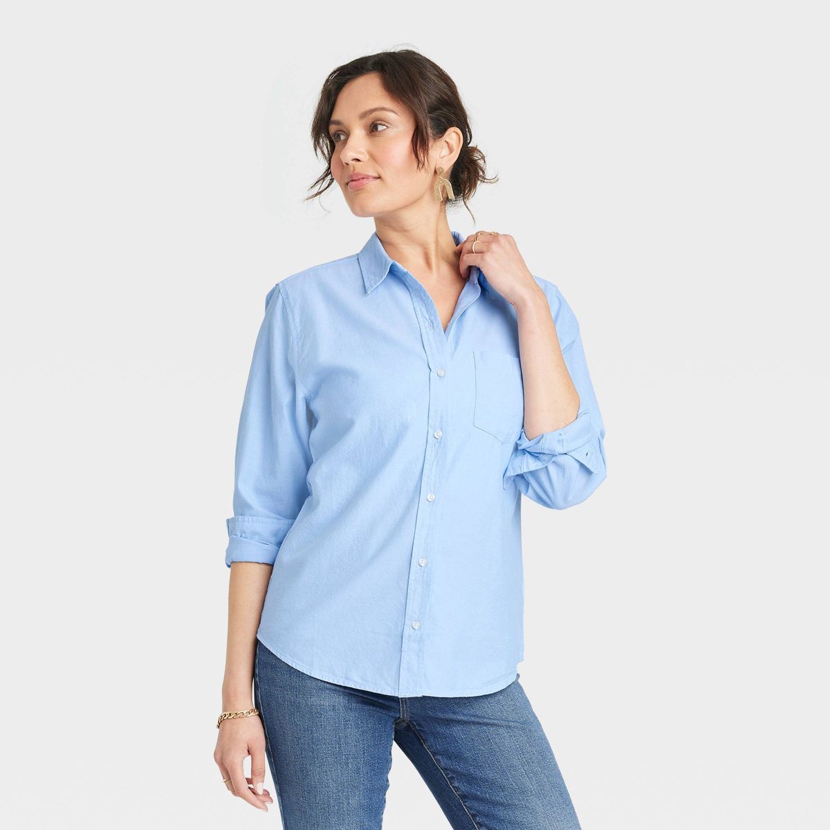 Women's Long Sleeve Classic Button-Down Shirt - Universal Thread™ | Target