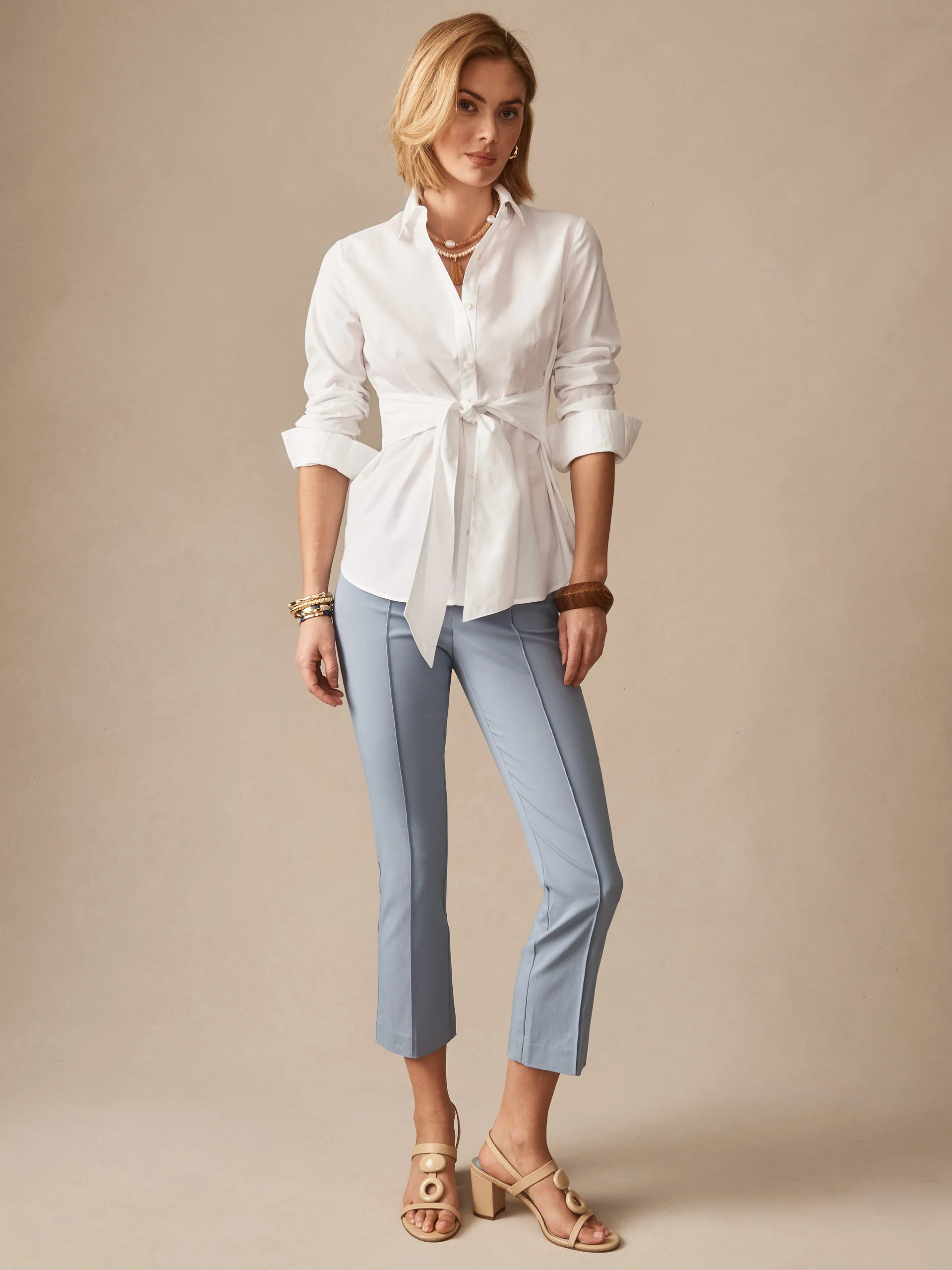 J.McLaughlin Women's Ivy Pants Frost Blue, Size 4 | Nylon/Spandex | J.McLaughlin