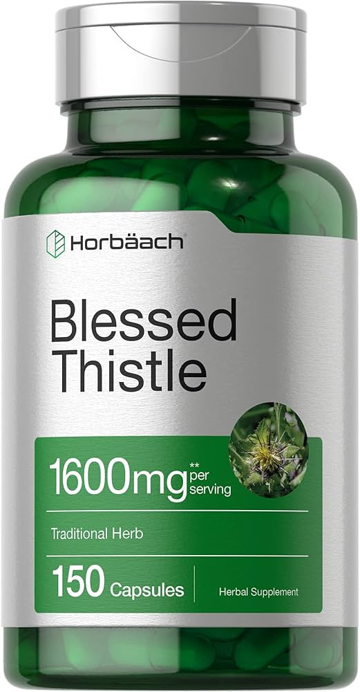 Horbaach Blessed Thistle Capsules 1600 mg | 150 Count | Max Potency | Non-GMO, Gluten Free Herb S... | Amazon (US)