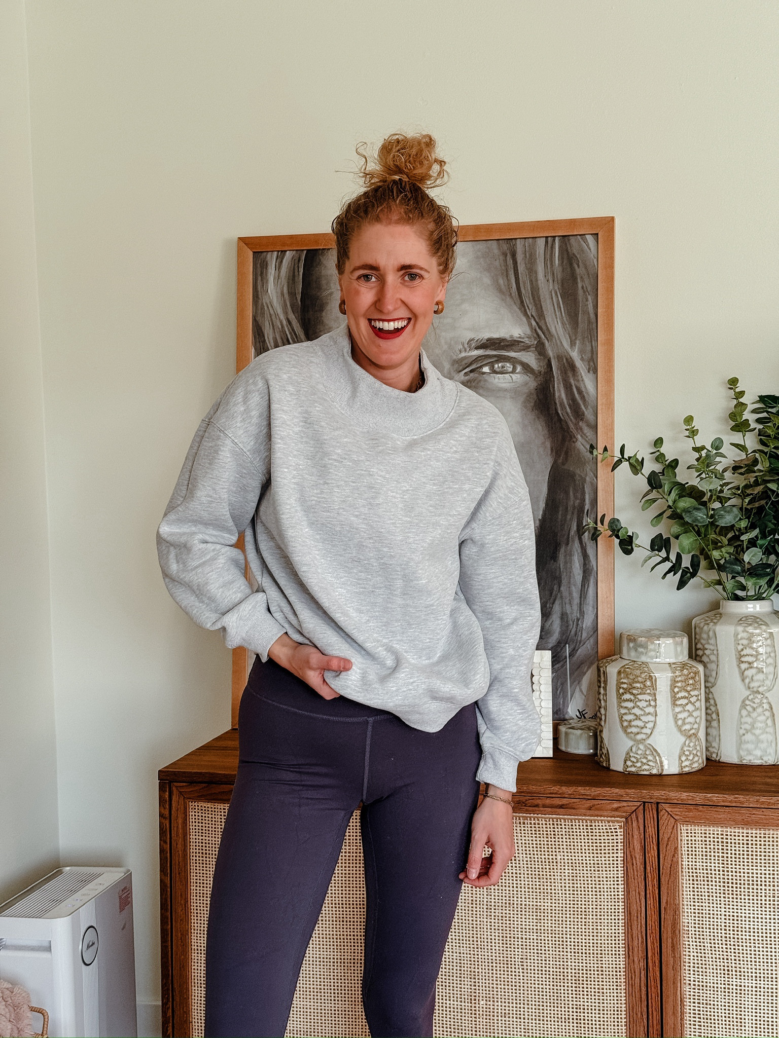 This Lulu dupe sweatshirt is soooo comfortable and I am obsessed with the neckline! 😍 These leggings are a must and another Lulu dupe!!! 

#LTKU #LTKActive #LTKfitness