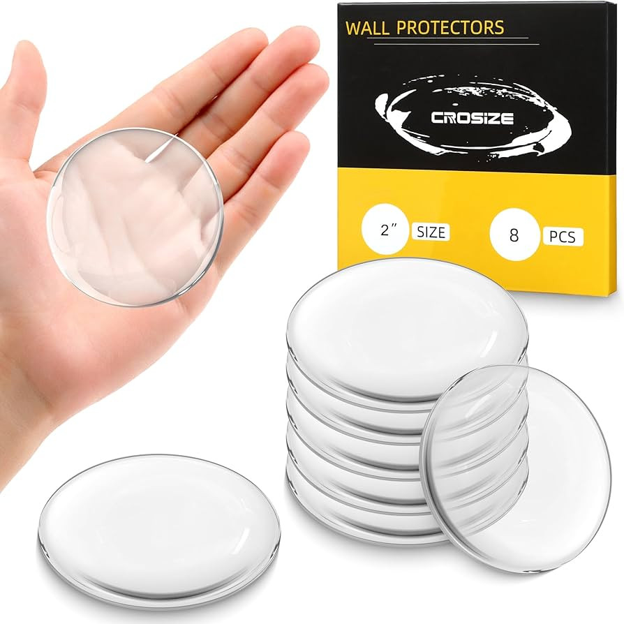 Crosize 8 Pieces 2" Door Stoppers for Wall, No-Falling Door Knob Wall Protectors, Strong Adhesive... | Amazon (US)