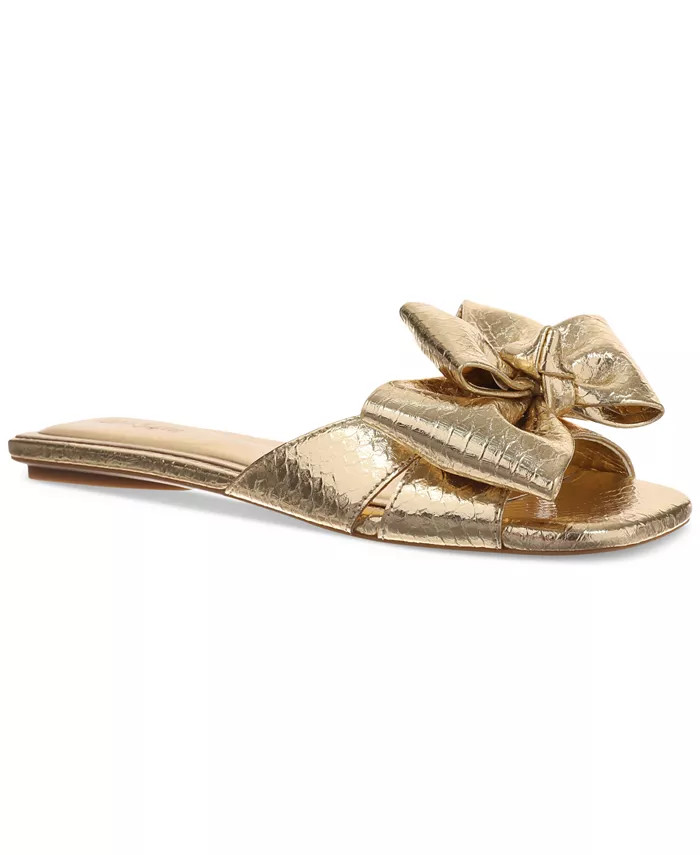 Women's Jazminn Bow Slip-On Slide Flat Sandals, Created for Macy's | Macy's