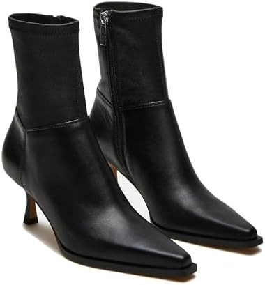 Goiphrri Women's Ankle Boots - Stiletto High Heel, Pointed Toe, Short, Side Zipper, Dress Boots -... | Amazon (US)