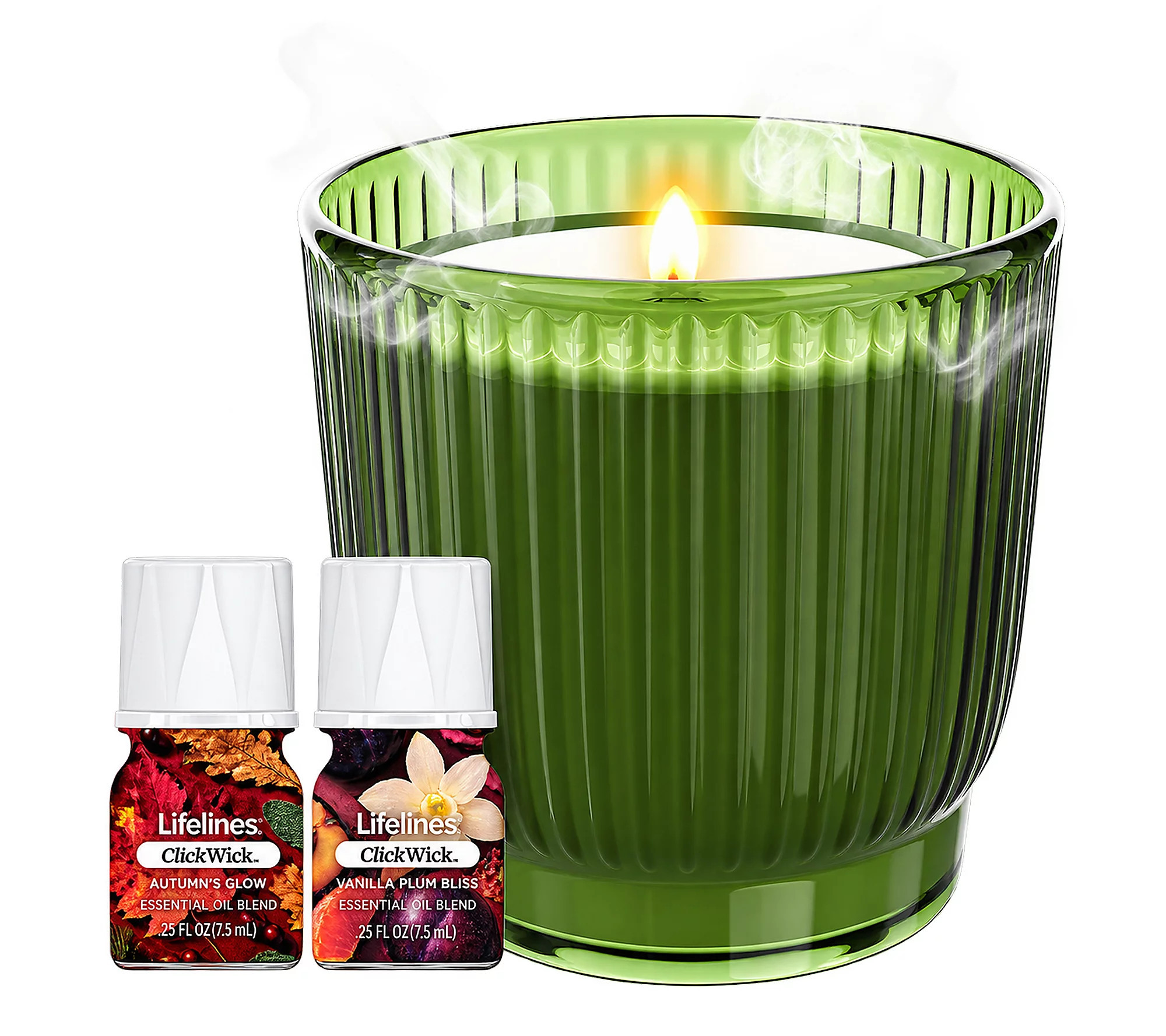 Lifelines Flameless Candle Diffuser with 2 Seas nal ClickWicks | QVC