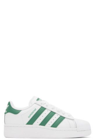 White & Green Superstar XLG Sneakers | SSENSE