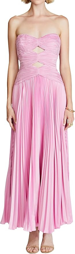 AMUR Women's Dannie Pleated Midi Dress | Amazon (US)