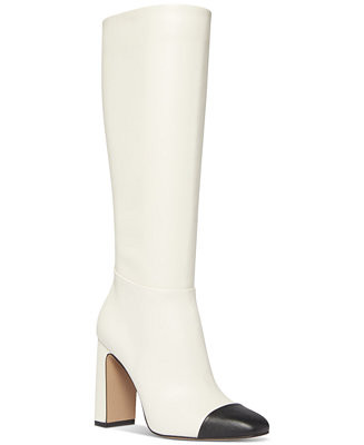Women's Ally Wide-Calf Cap-Toe Knee High Block-Heel Dress Boots | Macy's