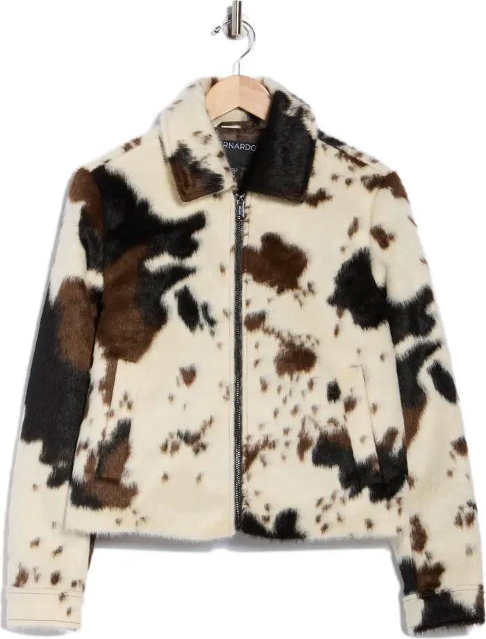 Cow Print Faux Fur Jacket | Nordstrom Rack