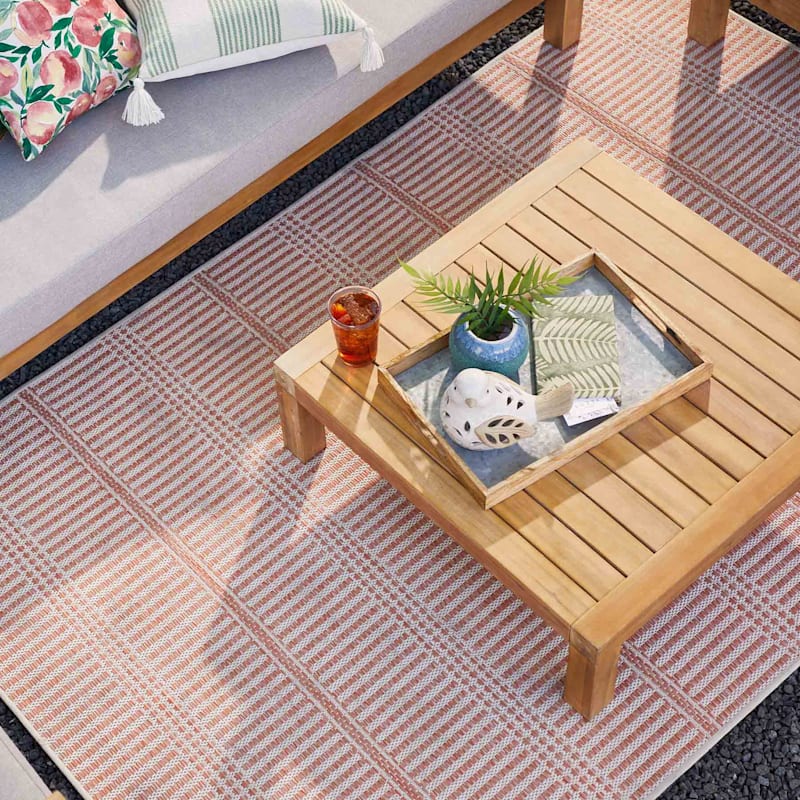 Park City Blonde Acacia Wood Outdoor Coffee Table | At Home