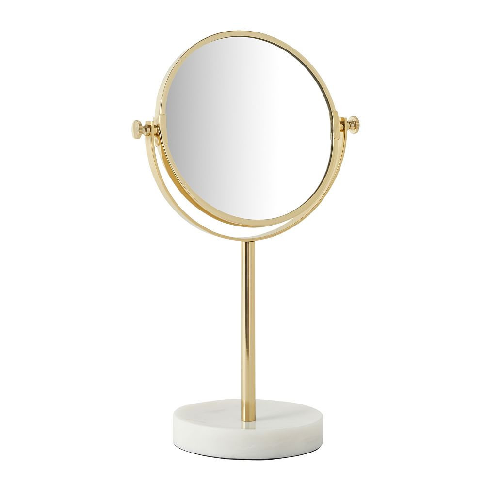 Marble and Gold Storage Vanity Mirror | Pottery Barn Teen