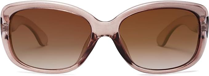 SOJOS Vintage Square Sunglasses for Women Polarized UV Protection Havana Frame | Amazon (US)