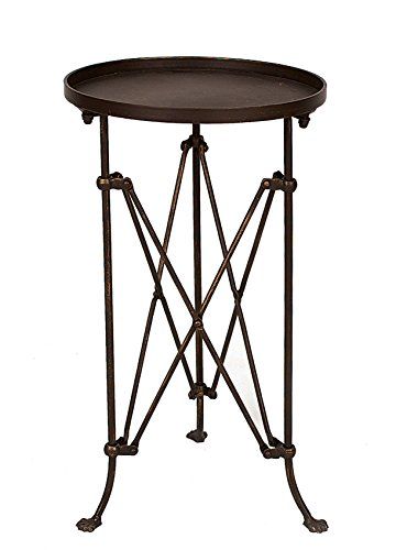 Creative Co-op HD6146 Round Metal Side Table, Bronze Finish | Amazon (US)