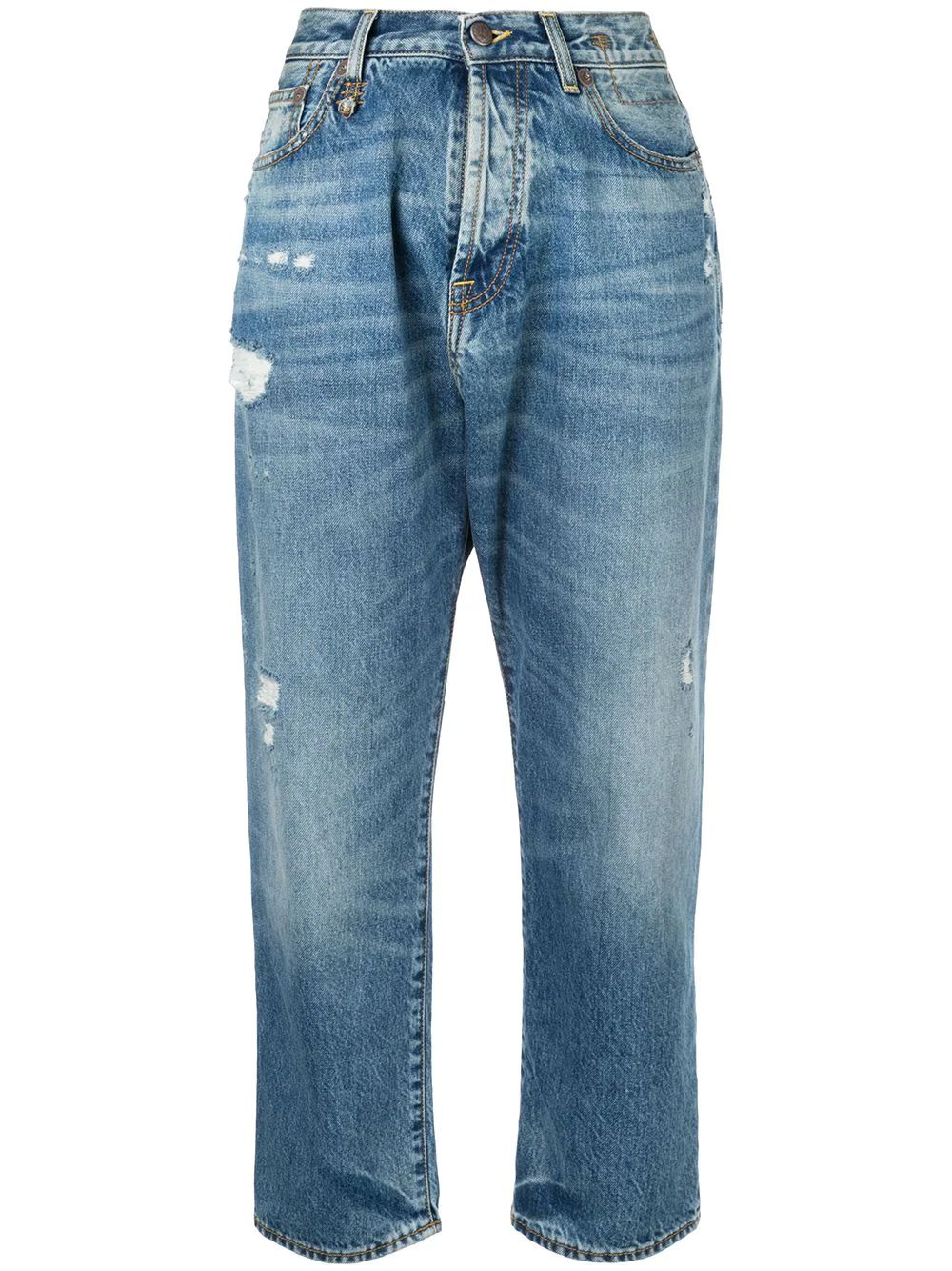 Boyfriend-Jeans in Distressed-Optik | Farfetch Global