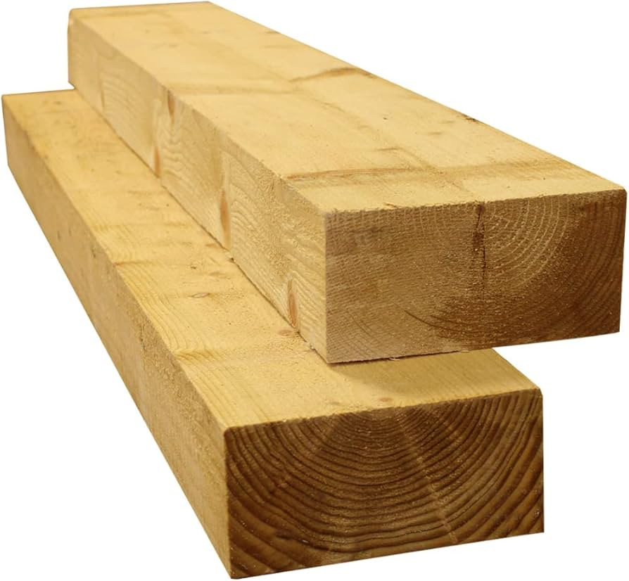 Suregreen Timber Sleepers 1.2m Tanalised Treated Softwood 4 Pack of Railway Sleepers 200mm x 100m... | Amazon (UK)