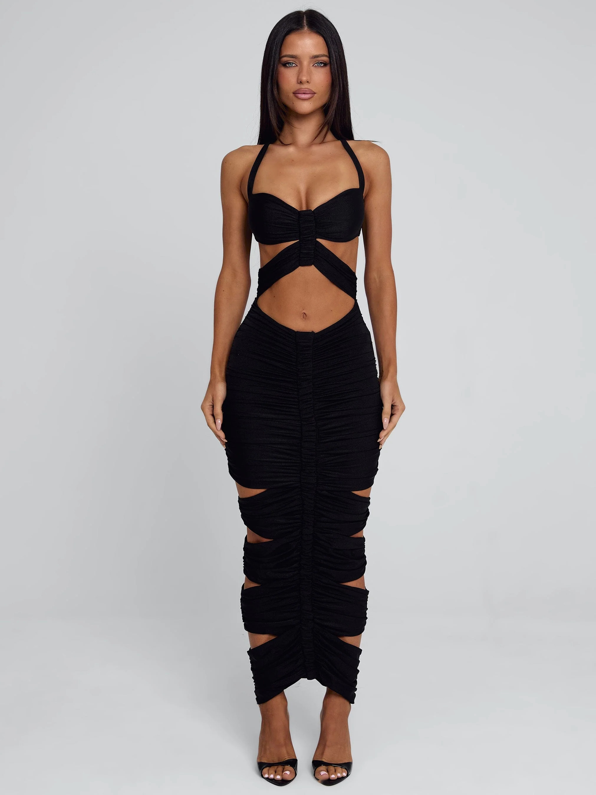 LUCCA MIDI DRESS BLACK | Outcast (US & UK)