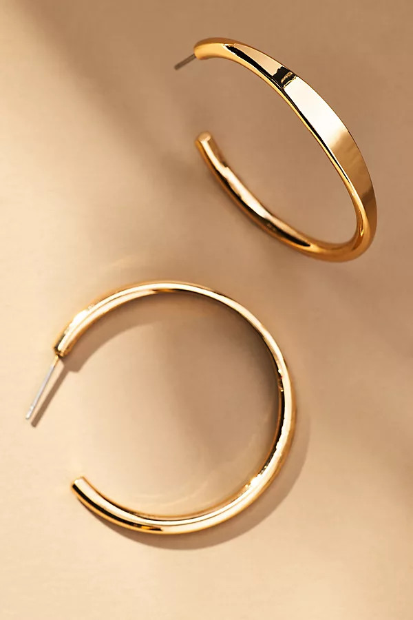 Thin Rocker Hoop Earrings | Anthropologie (US)