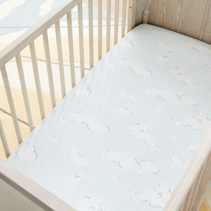 Joseph Altuzarra Soft Clouds Crib Sheet | West Elm (US)