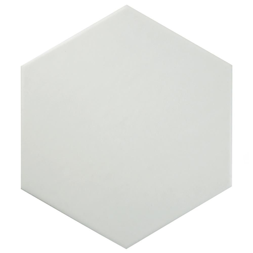 Merola Tile Take Home Tile Sample - Hexa Matte Blanco 8 in x 7 Porcelain, Matte Blanco / Low Sheen | The Home Depot