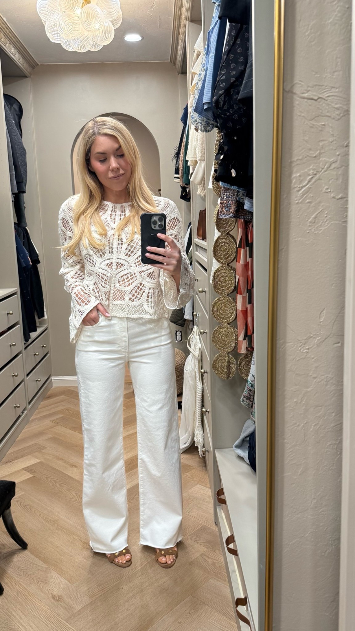 Lace top
(Love these jeans - fit TTS)

#LTKdayinmylife #LTKootd #LTKgrwm