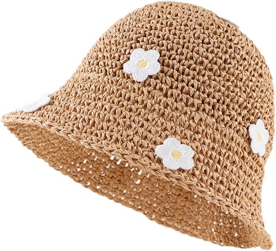 Baby Girl Straw Hat Toddler Summer Beach Hat with Lace Bow Infant Girls Sun Hats | Amazon (US)