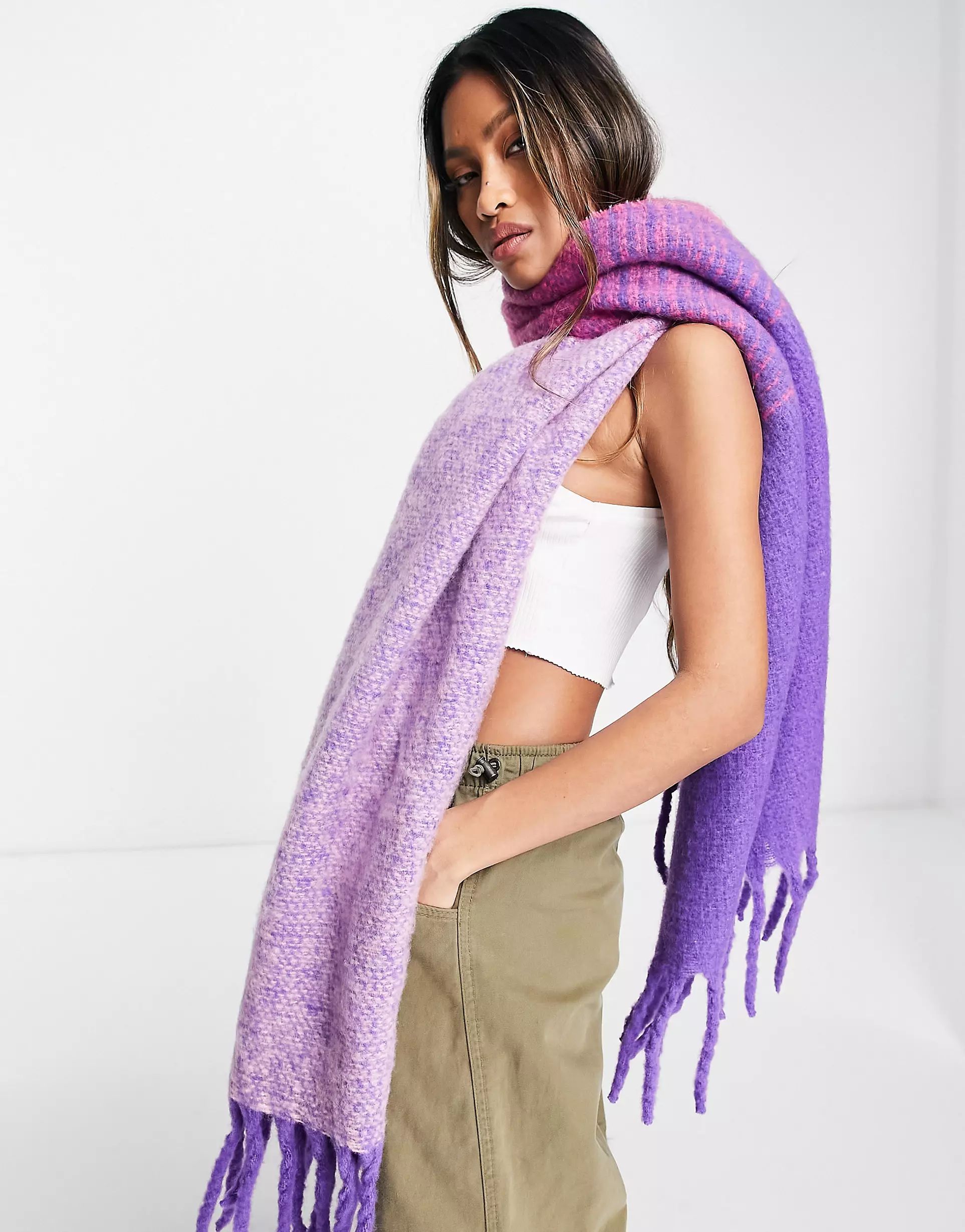 & Other Stories ombre scarf in purple and pink | ASOS (Global)