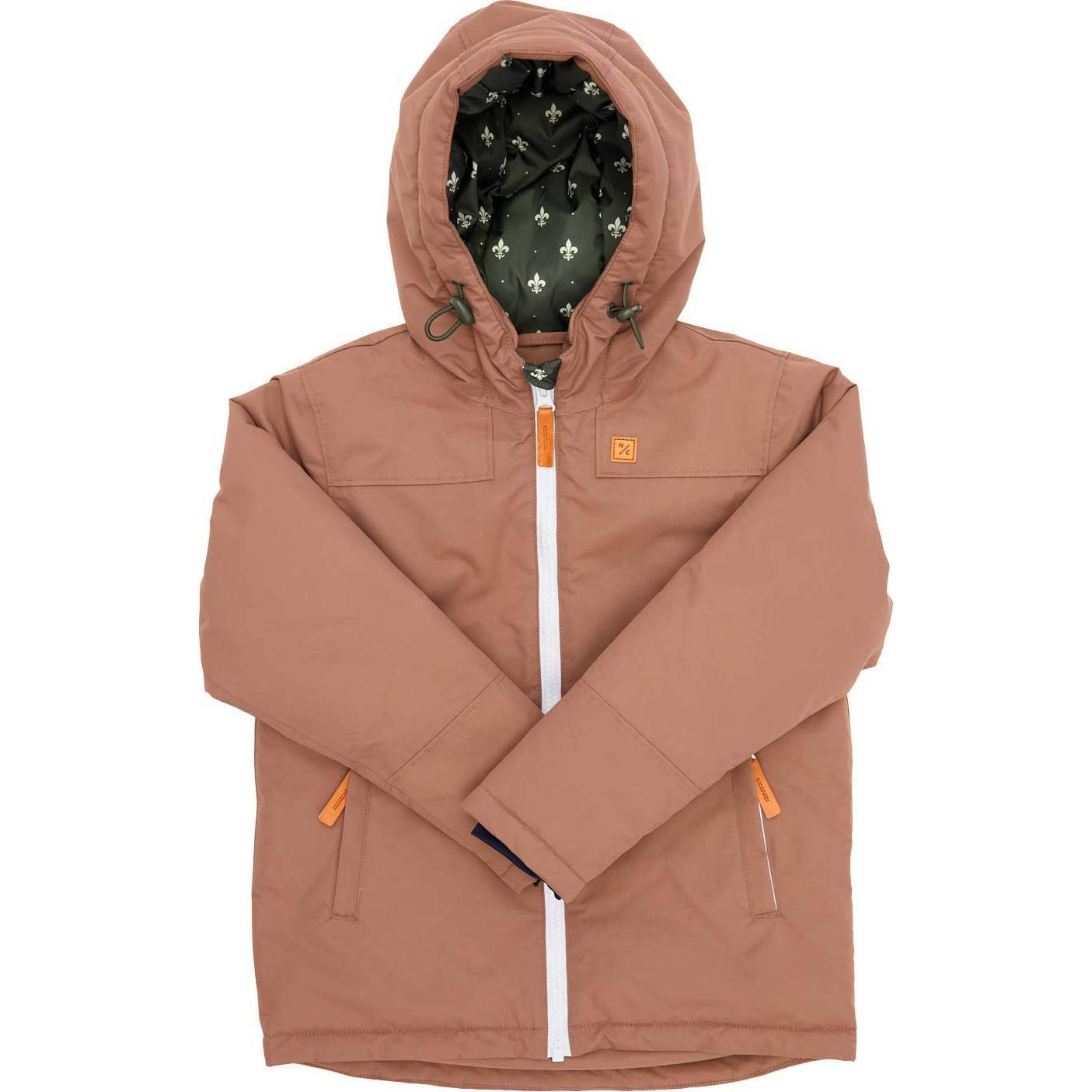 Fleur De Lis Winter Coat, Cocoa Brown | Maisonette