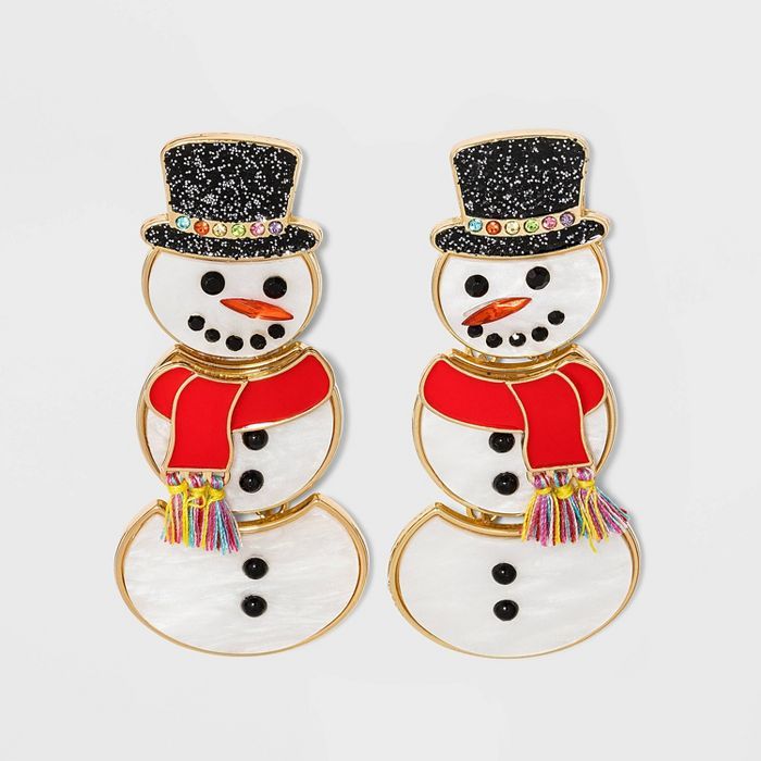 SUGARFIX by BaubleBar Snowman Drop Earrings - White | Target