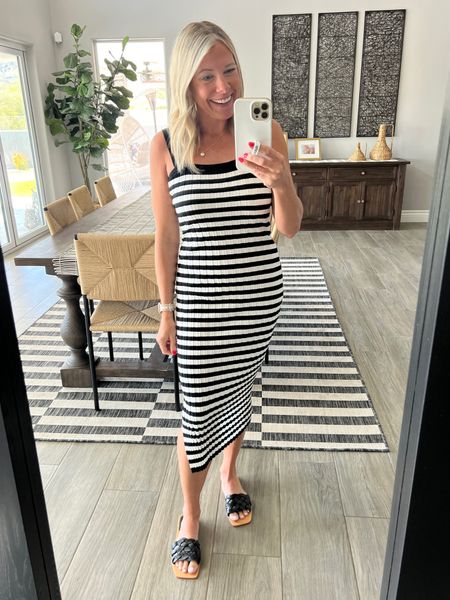 Love this striped midi dress with black sandals. Size small dress. Amazon fashion spring dress spring dresses spring outfit ideas.


#LTKstyletip #LTKSeasonal #LTKover40