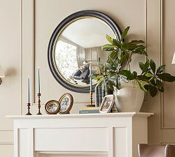 Chris Loves Julia Convex Mirror with Brass Frame | Pottery Barn (US)
