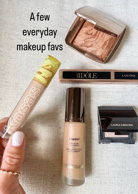 A few of my everyday make-up favs! 
LOVE this under eye Kosas concealer - shade: 3.8N - doesn’t crease. 
Full coverage foundation shade: 7.5
Eyeshadow - color: stellar. Perfect as an all over shadow base and to brighten the inner corner. 
Bronzer color: luminous bronze light 
Favorite mascara 

#LTKOver40 #LTKBeauty #LTKFindsUnder100