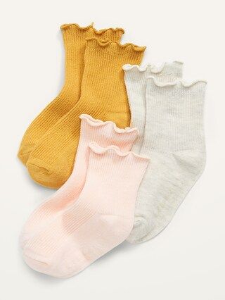 3-Pack Ruffle-Trim Crew Socks for Baby | Old Navy (US)