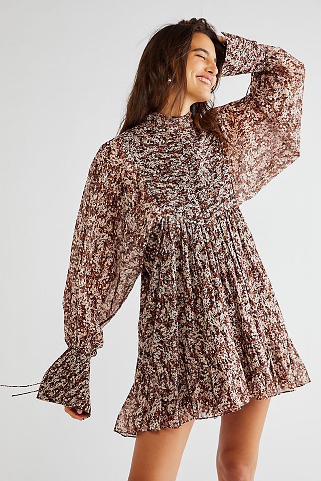 Grace Pin Tucked High Neck Dress | Free People (Global - UK&FR Excluded)
