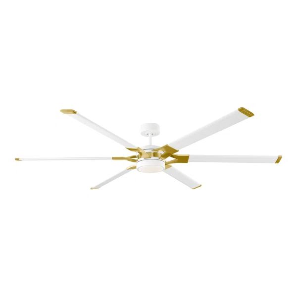 72" Peralez 6 - Blade LED Standard Ceiling Fan with Remote Control | Wayfair Professional
