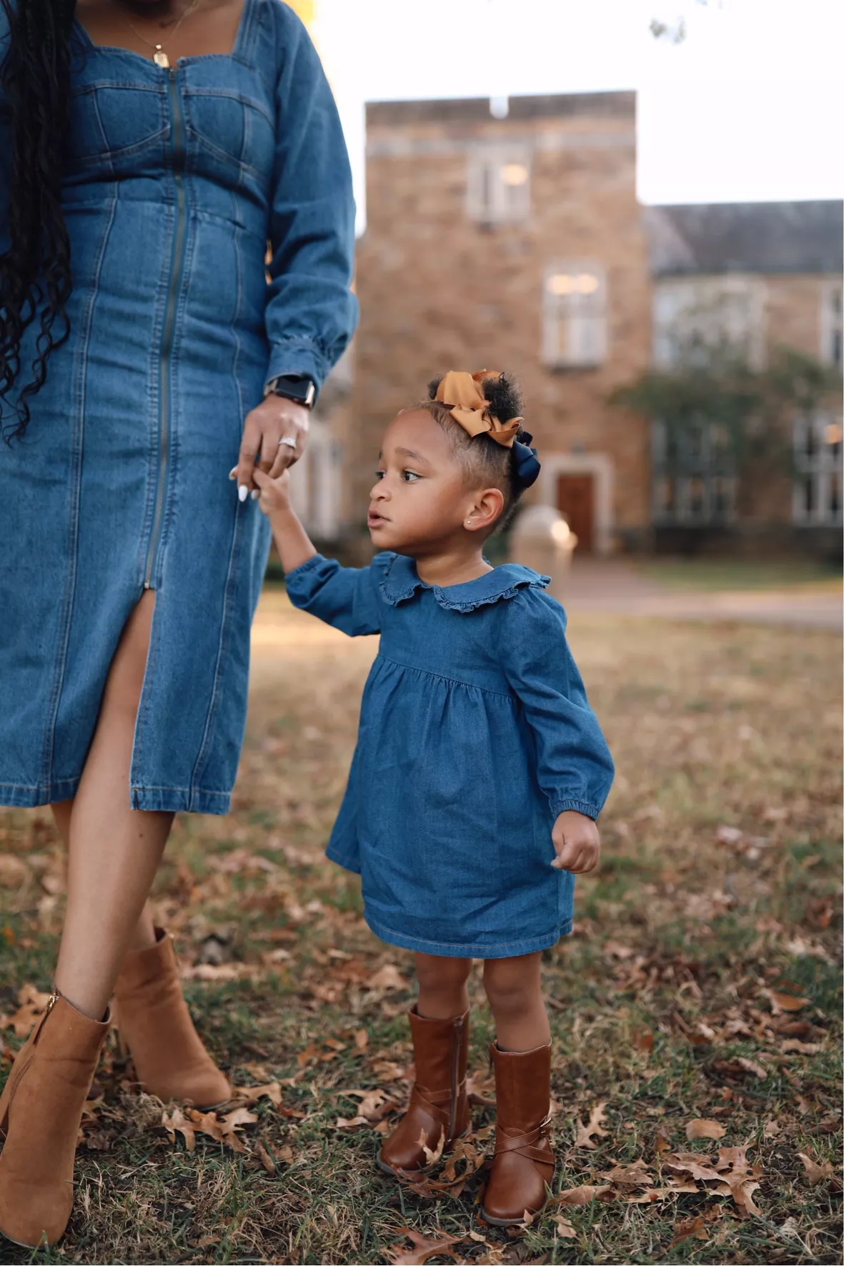 toddler girl denim dress Little Girl's Tiered Color Blue Material Cotton Season Summer Size (Age) 90 (12 Girls Denim Dress