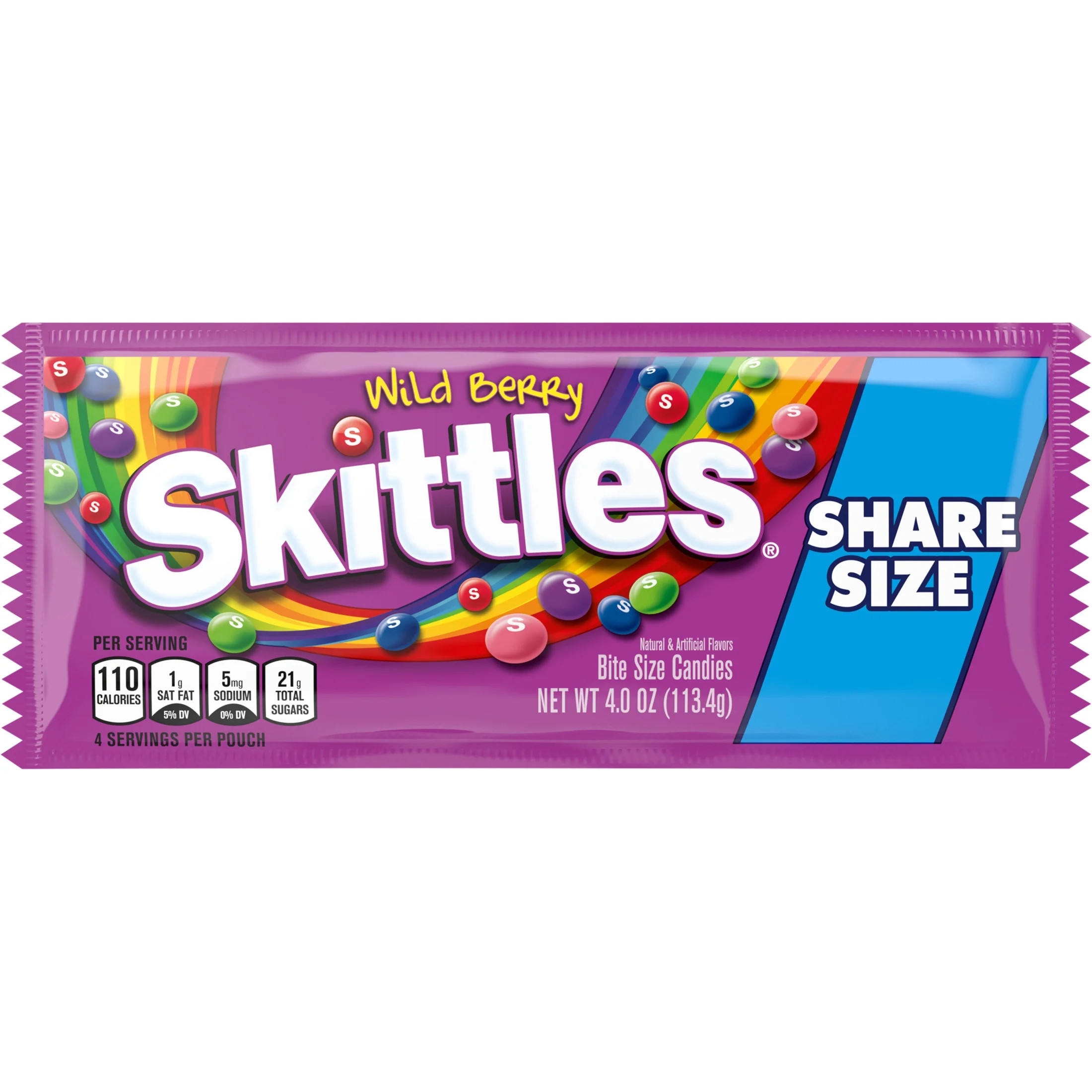 Skittles Wild Berry Chewy Candy, Share Size - 4 oz Bag | Walmart (US)