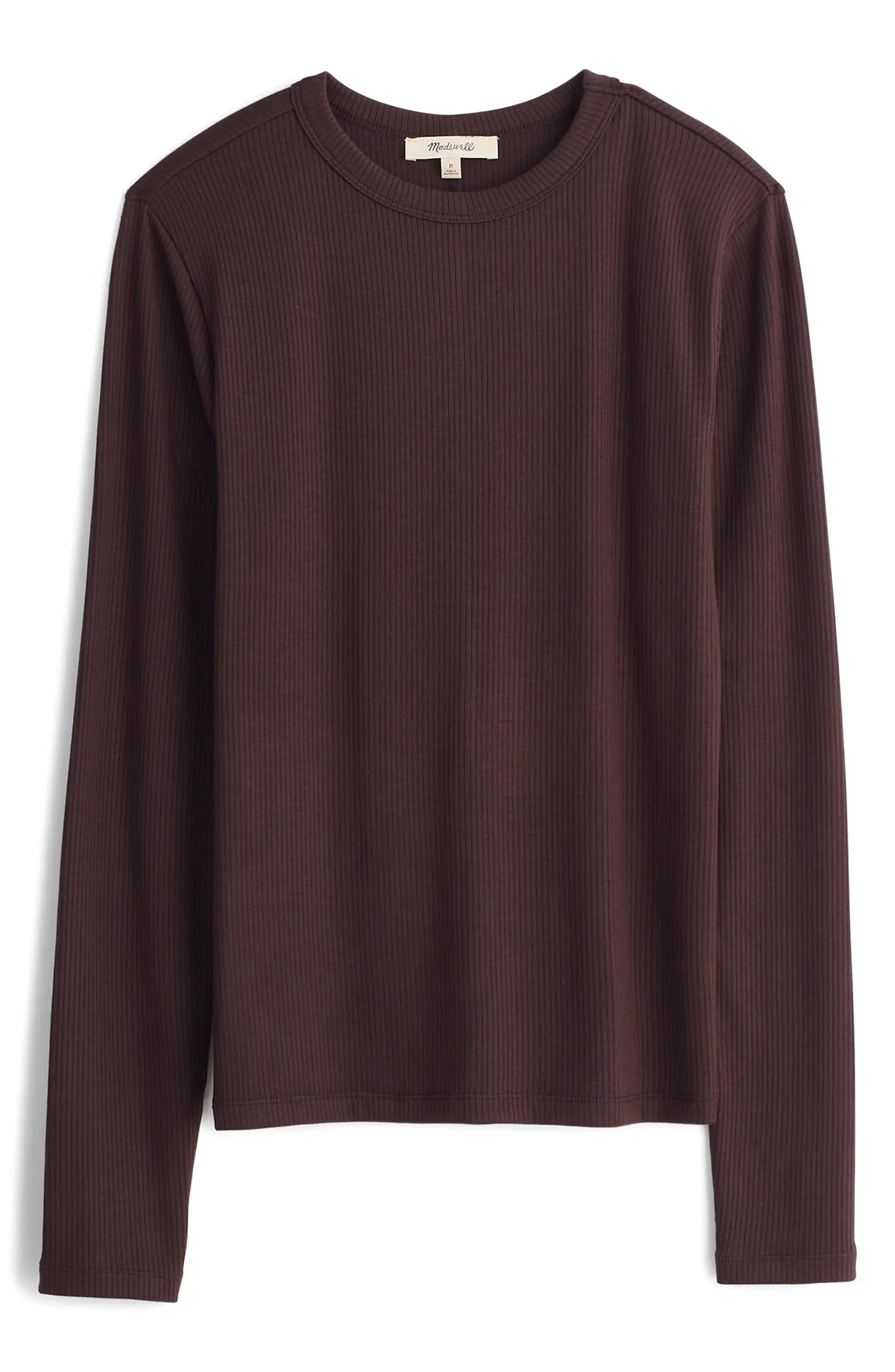 Drapey Long Sleeve Rib T-Shirt | Nordstrom