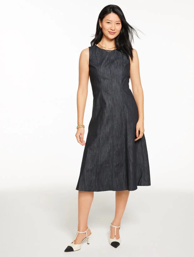 Refined Denim Midi Dress | Talbots