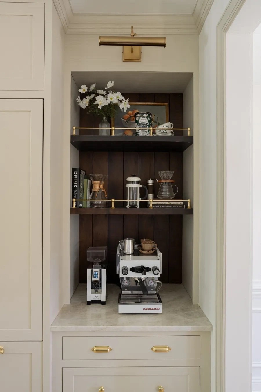 Can't believe we're done with our new home project: kitchen coffee bar! Check out the accessories we used for these beautiful shelves.

kitchen upgrade, shelf styling, kitchen accessories, coffee lover, gold finds, home makeover, renovation, home coffee bar

#LTKHome