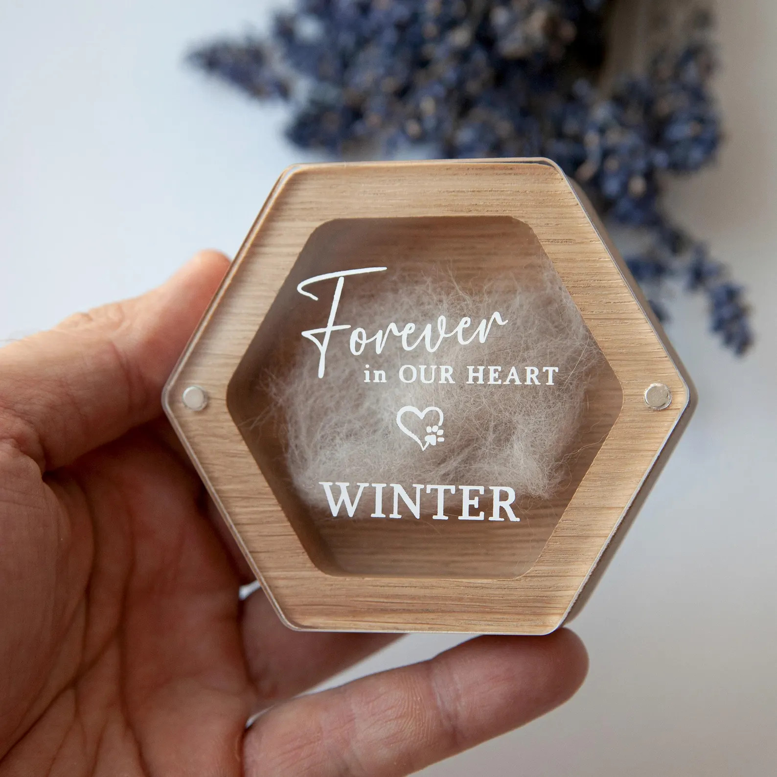 Personalized Pet Memorial Hair Keepsake Box plaster: Dog Cat loss Gift | Etsy (US)