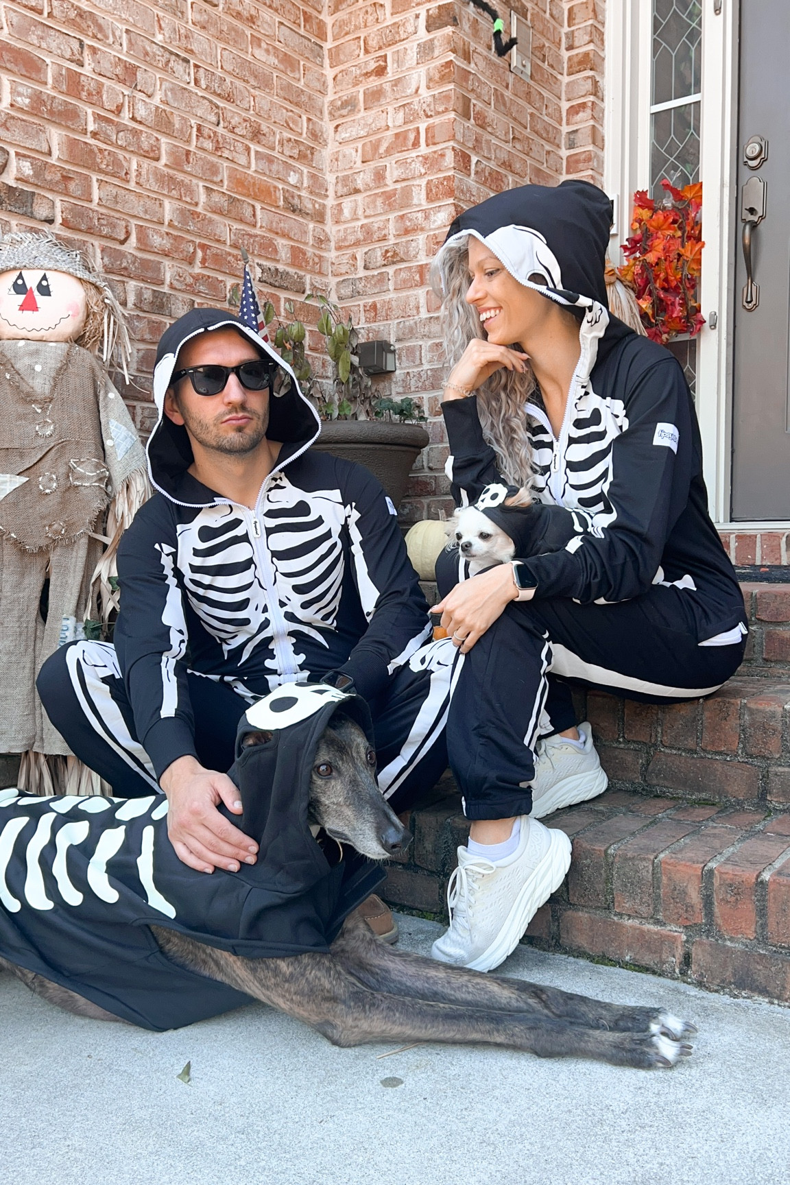 Our family Halloween costumes - comfy skeletons! I love that our jumpsuits have design on the front and back. The dog’s costumes glow in the dark!

#LTKHalloween #LTKSeasonal #LTKunder100