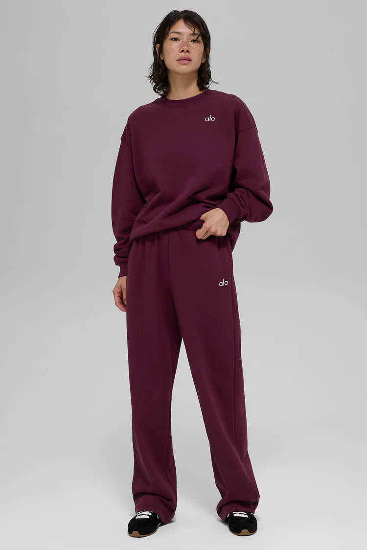 Accolade Straight Leg Sweatpant - Burgundy | Alo Yoga (US)