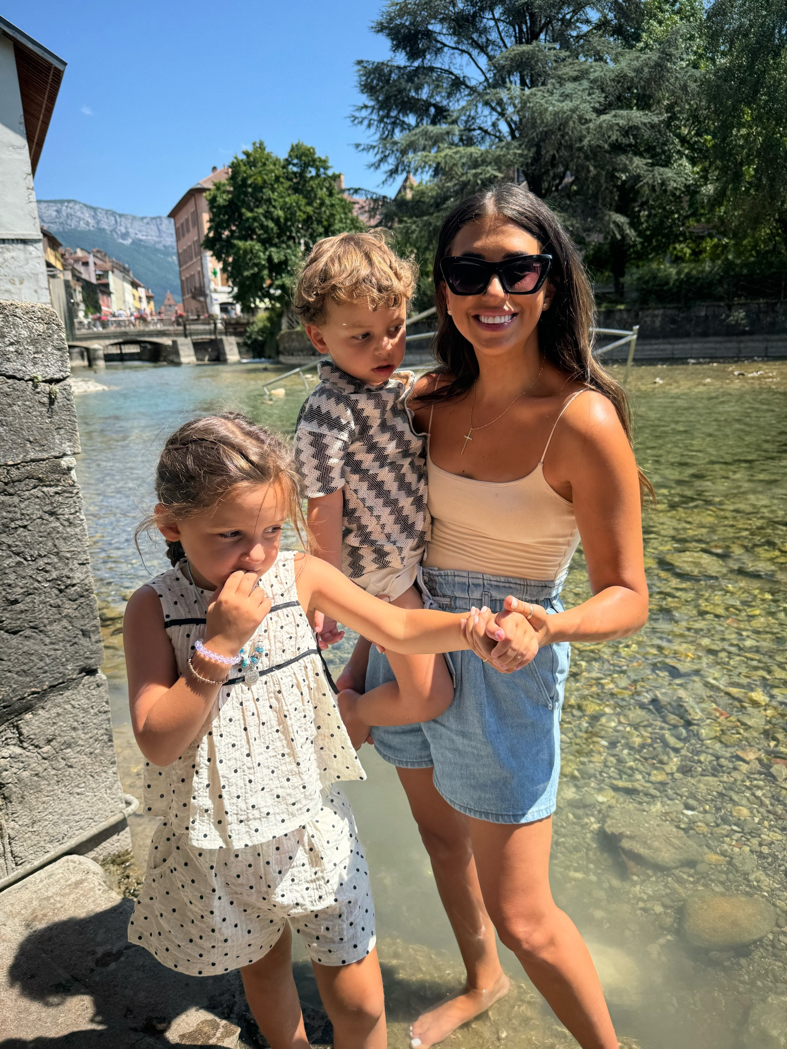 Top: small
Shorts: 27

Comfy outfit to run around in while it was hot. Both great staple pieces. Most of the kids stuff is from Zara!